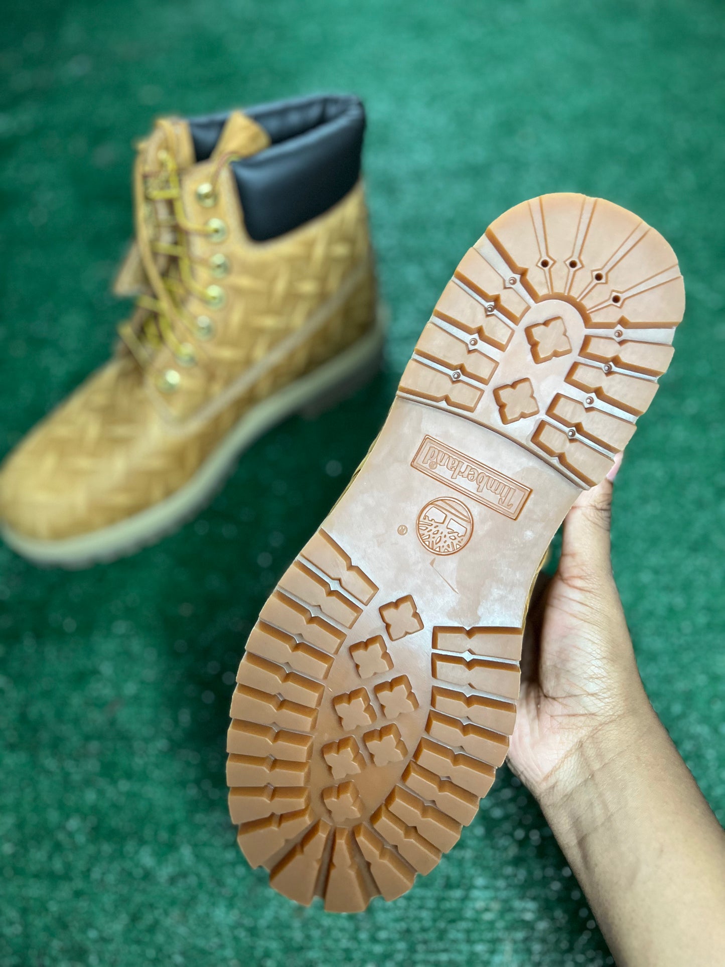 Supreme x 6 inch Premium Waterproof boot “Embossed Diamond Plate-Wheat”