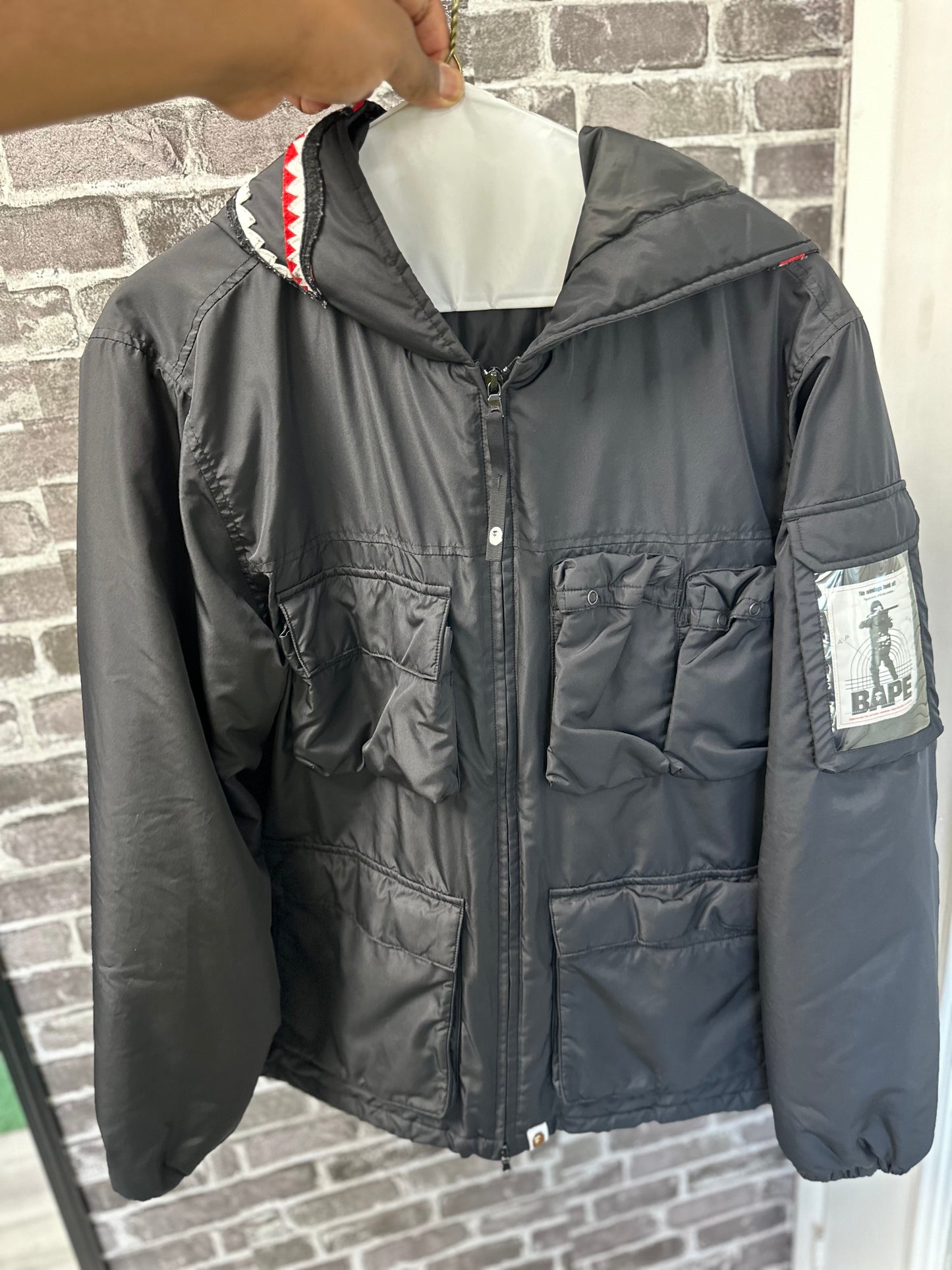 Bape Shark Snowboard Down Jacket “Black”