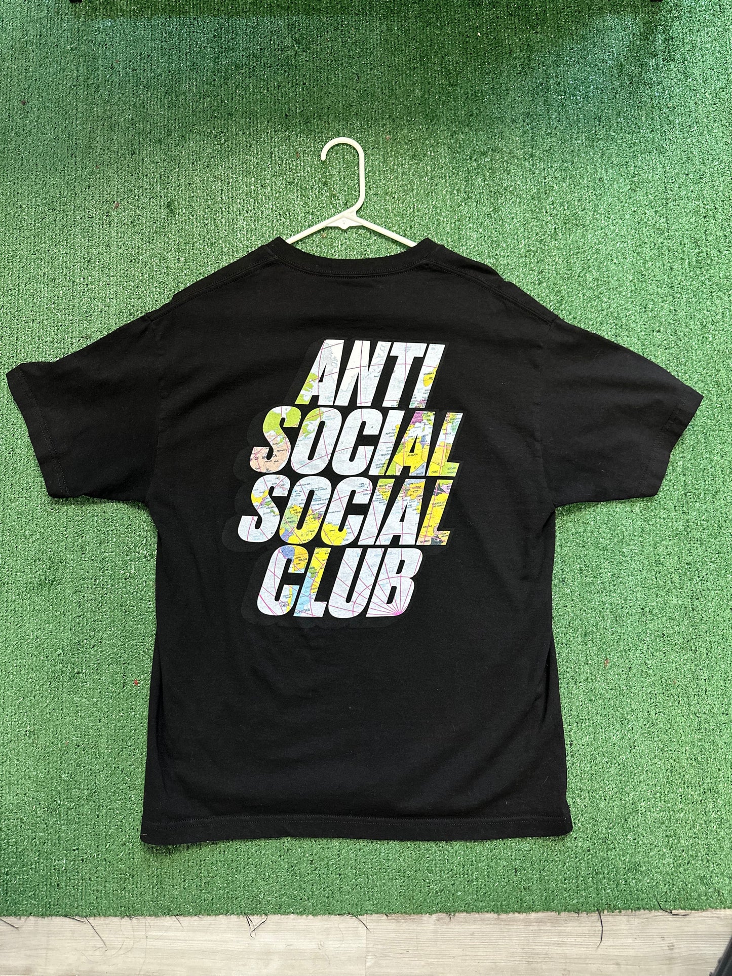 Anti Social Social Club “DS FW22 Map ASSC Drop A Pin Black Tee BAPE KITH KAWS VLONE”
