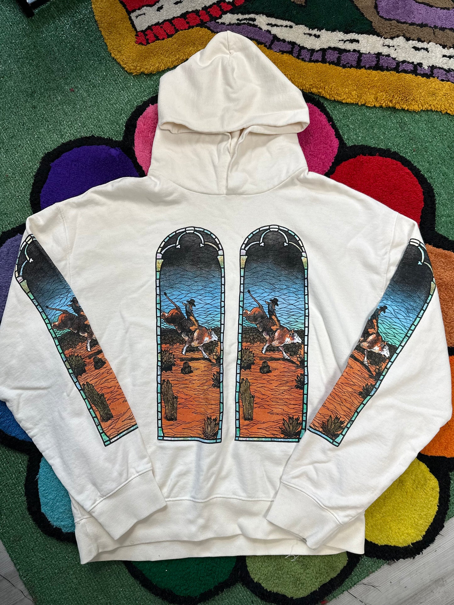Who Decides War X EST Gee Stained Glass Hoodie “Cream”