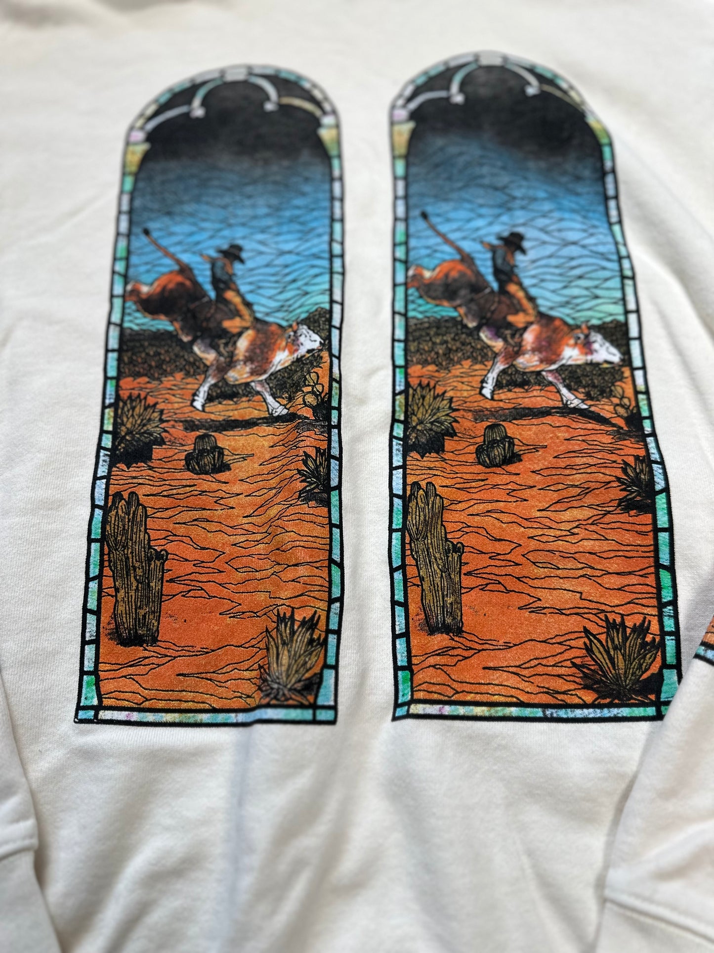 Who Decides War X EST Gee Stained Glass Hoodie “Cream”
