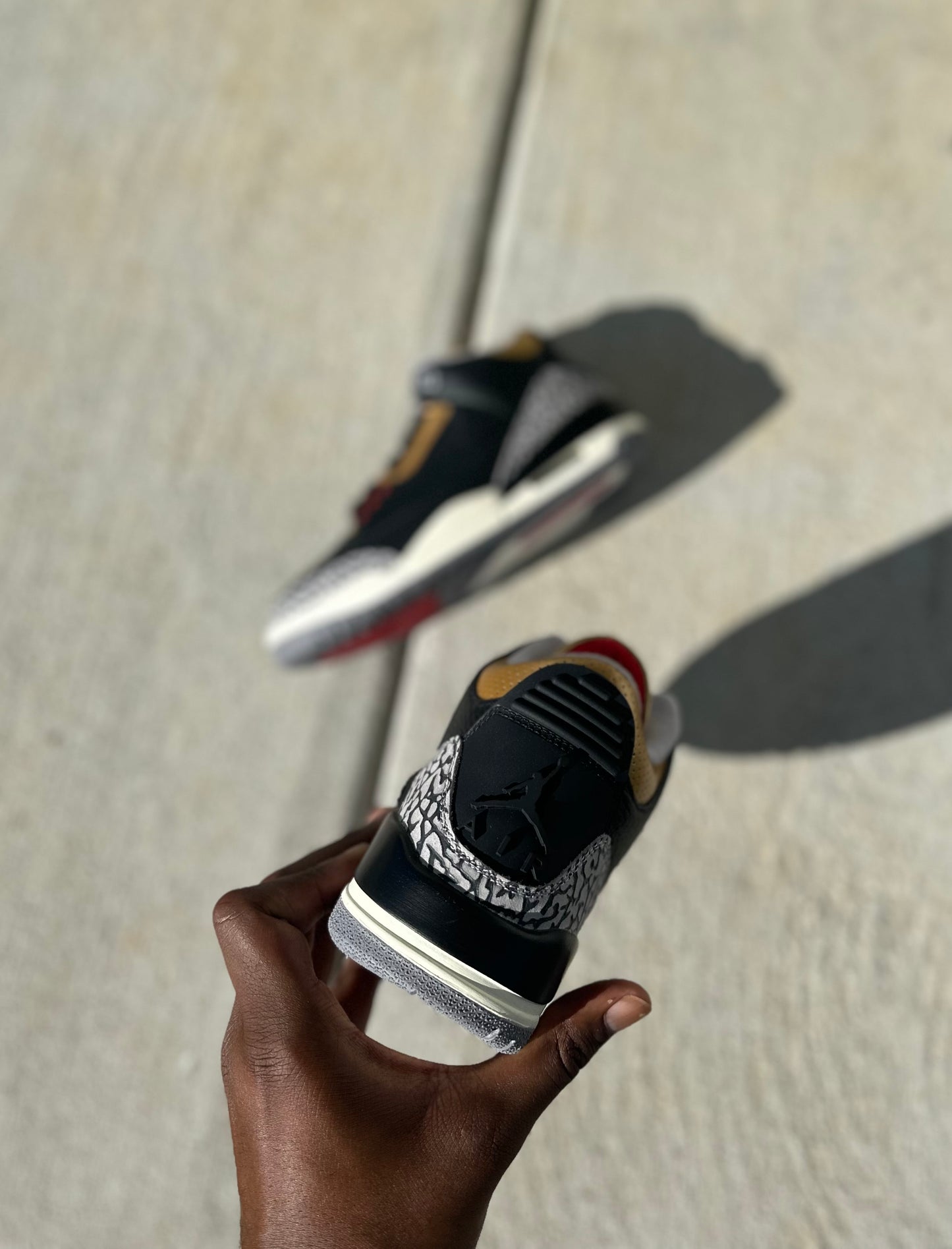 Jordan 3 Retro “Black Cement Gold”