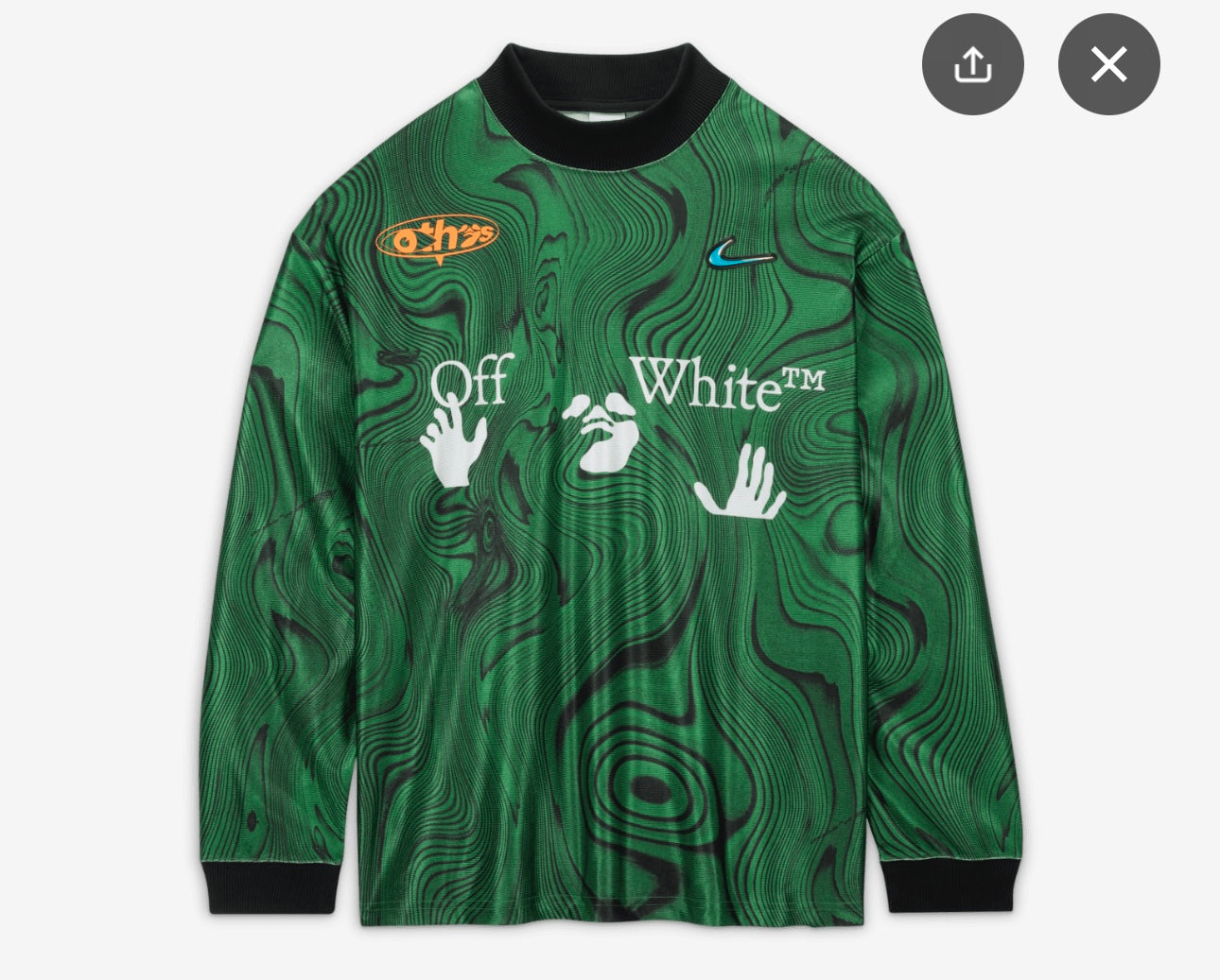 Nike X Off-White Allover Print Jersey 
“Kelly Green”