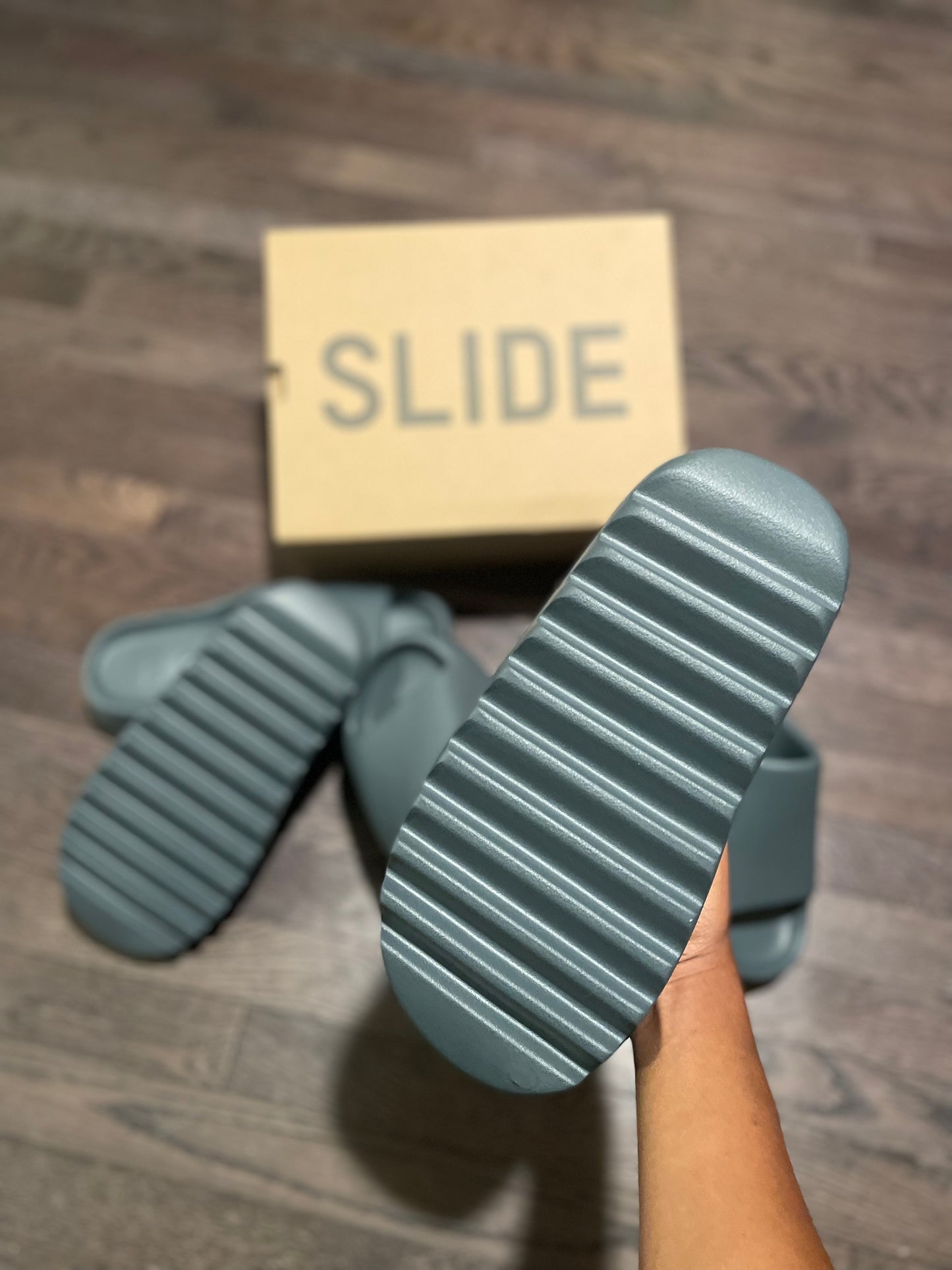 Yeezy slide “Slate Marine “