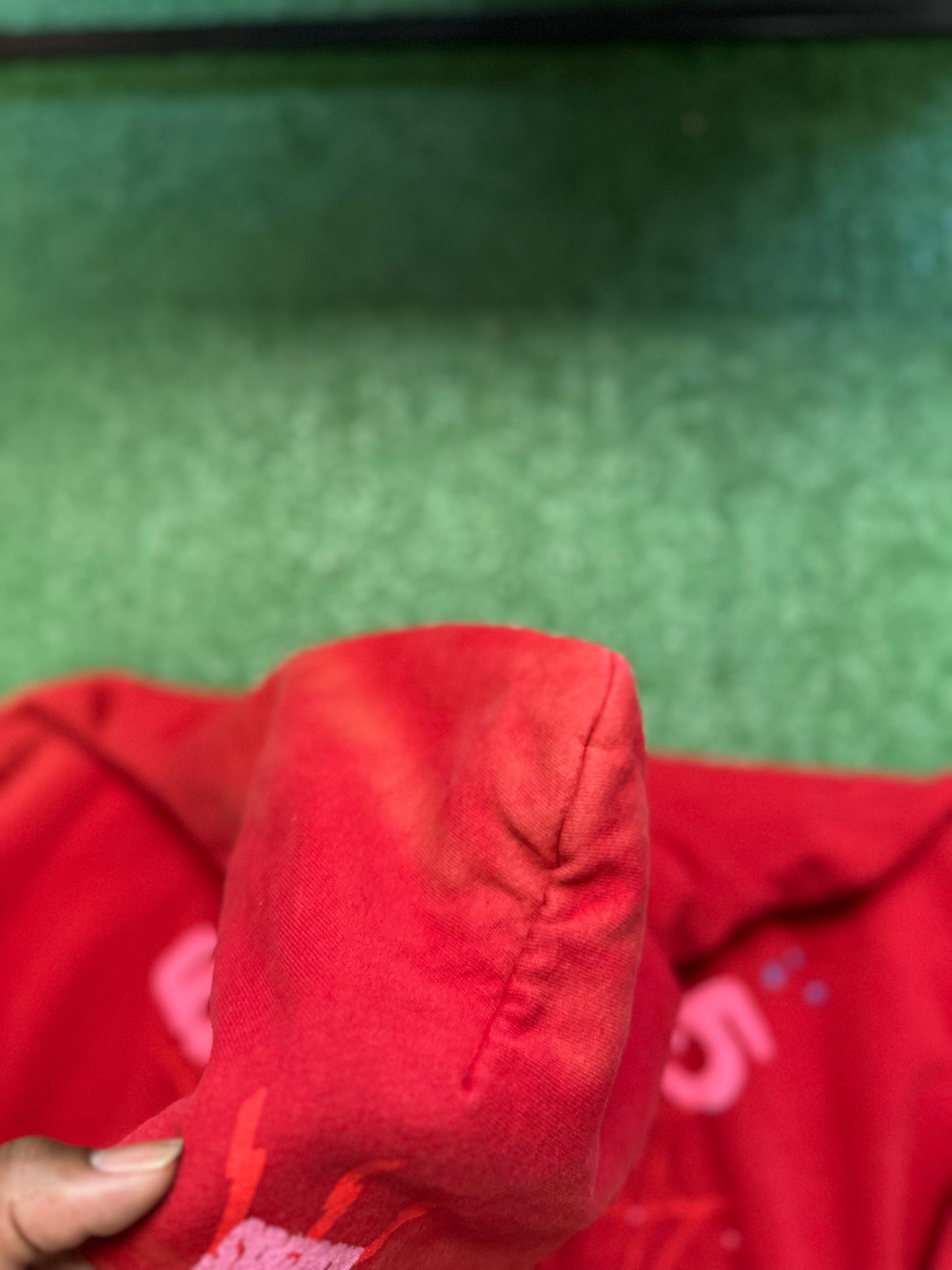 Sp5der Worldwide Red Angel Number 555 Hoodie