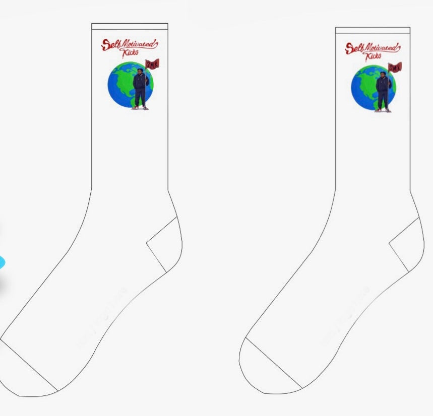 “ONLY TIME WILL TELL” Collection “ White Cushioned Socks”