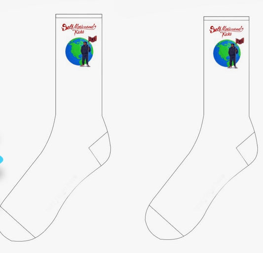 “ONLY TIME WILL TELL” Collection “ White Cushioned Socks”