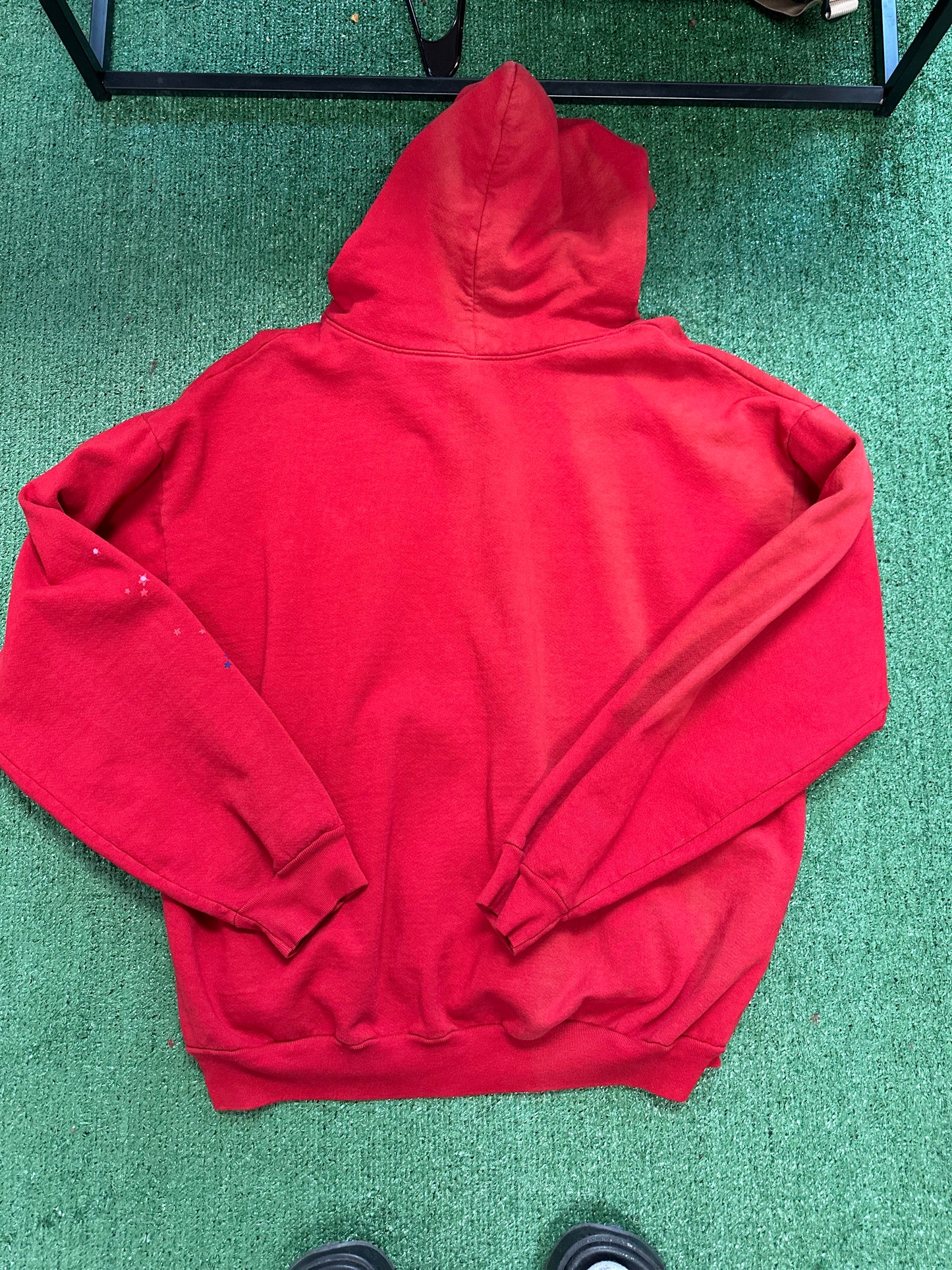 Sp5der Worldwide Red Angel Number 555 Hoodie