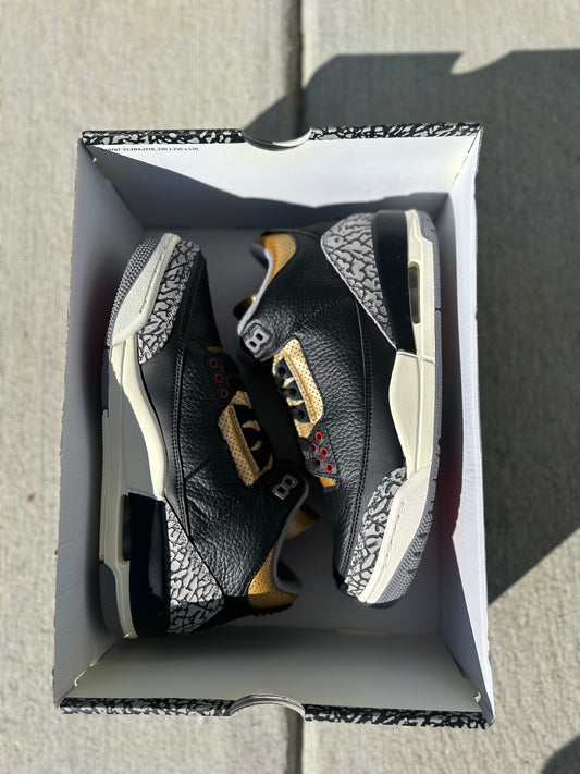 Jordan 3 Retro “Black Cement Gold”